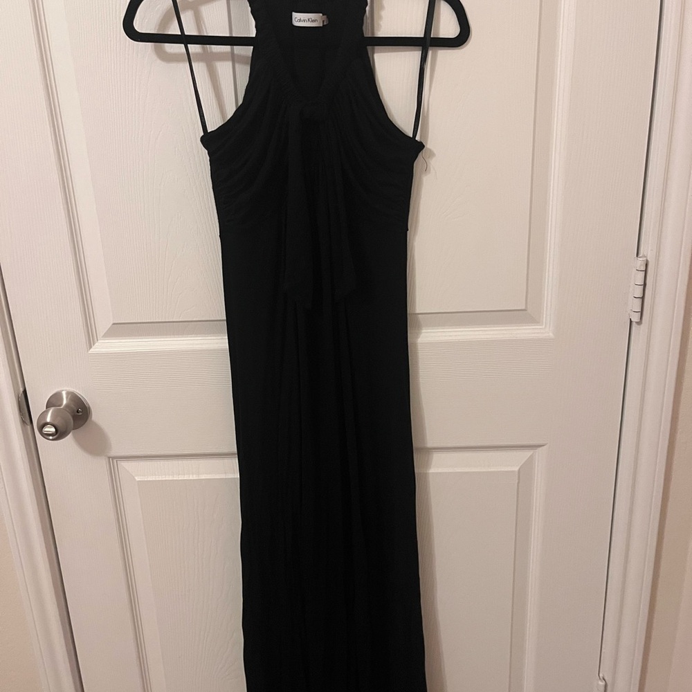 Calvin Klein Black Maxi Dress Elegant Flowing Silhouette